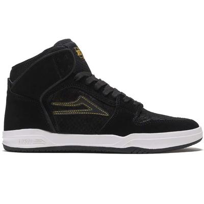 Lakai Telford Skate Shoes, Black Snake Suede