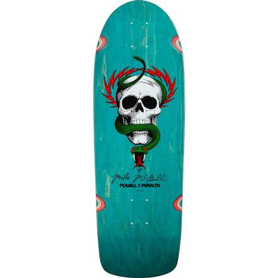 Powell Peralta Mike McGill Skull & Snake Teal Skateboard Deck, 10