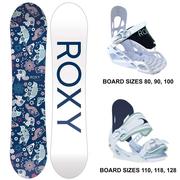 ROXY Poppy Youth Women's Snowboard Package, 2023