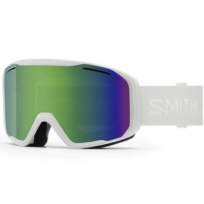 Smith Blazer Snow Goggles, White + Green Sol-X Mirror