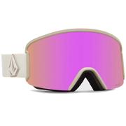 Volcom Garden Snow Goggles, Khakiest/Sand/Pink Chrome + BL
