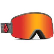 Volcom Garden Snow Goggles, Cloudwash Camo/Red Chrome + BL