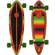Santa Cruz Serape Dot Complete Pintail Longboard Skateboard, 33