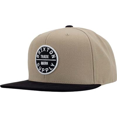 Brixton Oath III Snapback Adjustable Hat, Khaki/Black