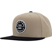 Brixton Oath III Snapback Adjustable Hat, Khaki/Black