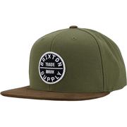 Brixton Oath III Snapback Adjustable Hat, Olive/Black