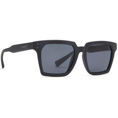 VonZipper Television Sunglasses, Black Satin/Vintage Grey Polarized
