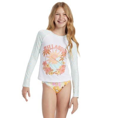 Billabong Flower Power Girl's Long Sleeve Rashguard Surf Tee