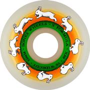 Bones X-Formula Skateboard Wheels Runny Bunny V6 Wide-Cut 4-Pack, 53mm/99a