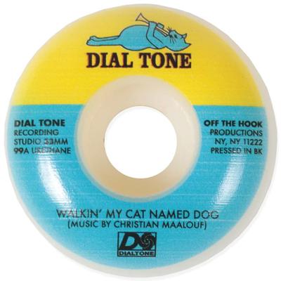 Dial Tone Wheel Co. Maalouf Blue Cat Standard Skateboad Wheels 4-Pack, 53mm/99a