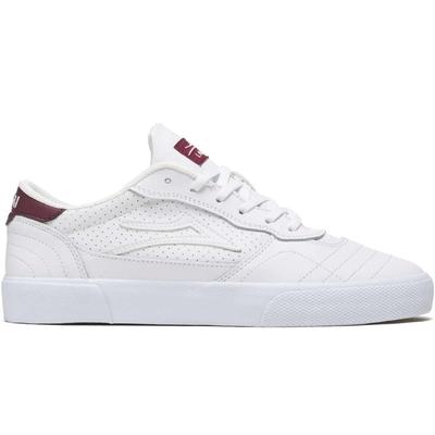 Lakai Cambridge Skate Shoes, White/Burgundy