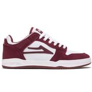 Lakai Telford Low Skate Shoes, Burgundy/White