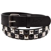 Loosey Checkered Studded Faux Leather Belt