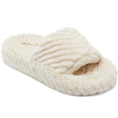 ROXY Slippy Faux Fur Slide Sandals