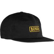 Bones Black & Gold 6 Panel Strapback Adjustable Hat