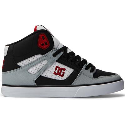 DC Shoes Pure High-Top Skate Shoes, Black/Grey/Red
