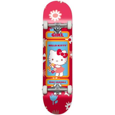 Girl Carroll Hello Kitty Complete Skateboard, 7.75