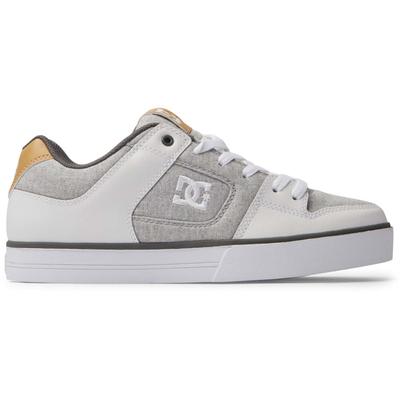 DC Shoes Pure Skate Shoes, Grey/White/Grey