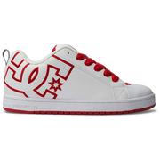 DC Shoes Court Graffik Skate Shoes, White/Red/Grey