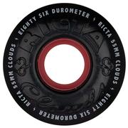 Ricta Clouds Black/Red Skateboard Wheels 4-Pack, 55mm/86a