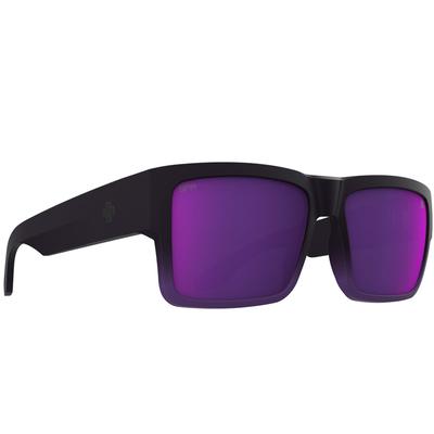 Spy Cyrus Sunglasses, Soft Matte Purple Fade/Happy Gray Green Dark Purple Spectra Mirror