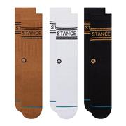 Stance Basic 3-Pack Crew Socks GLD