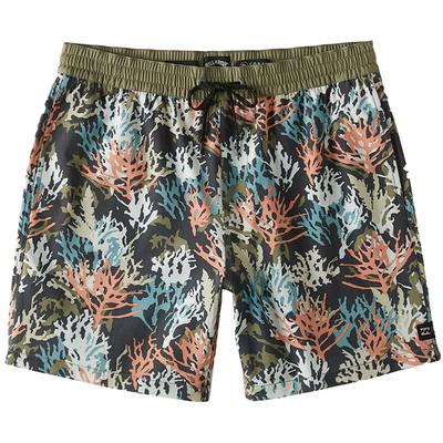 Billabong Coral Gardeners Layback Elastic Waist Shorts, 17