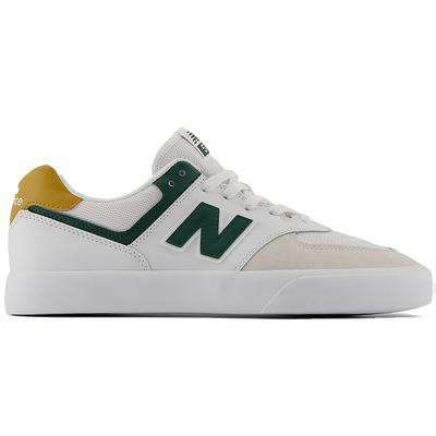 New Balance NB Numeric 574 Vulc Skate Shoes, White/Nightwatch Green