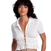 RVCA Harper Front Tie Cropped Top WPW