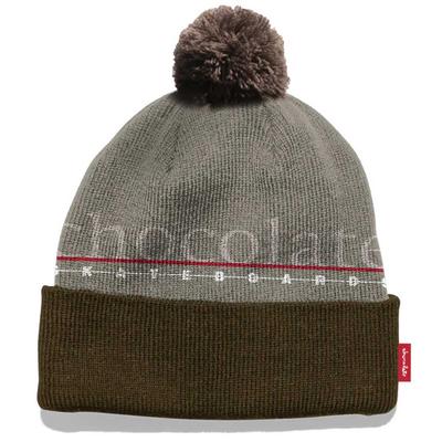 Chocolate Bar Pom-Pom Beanie