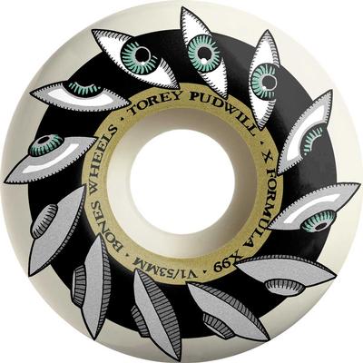 Bones X-Formula Pudwill Eyeing Saucer Skateboard Wheels 4-Pack, 53mm/99a