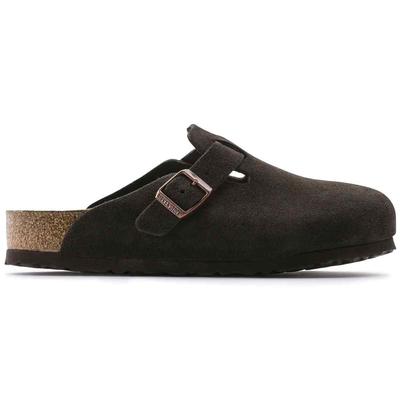 Birkenstock Boston Soft Footbed Suede Clogs, Mocha