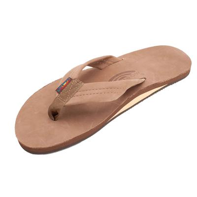 Rainbow Single Layer Men's Leather Sandal