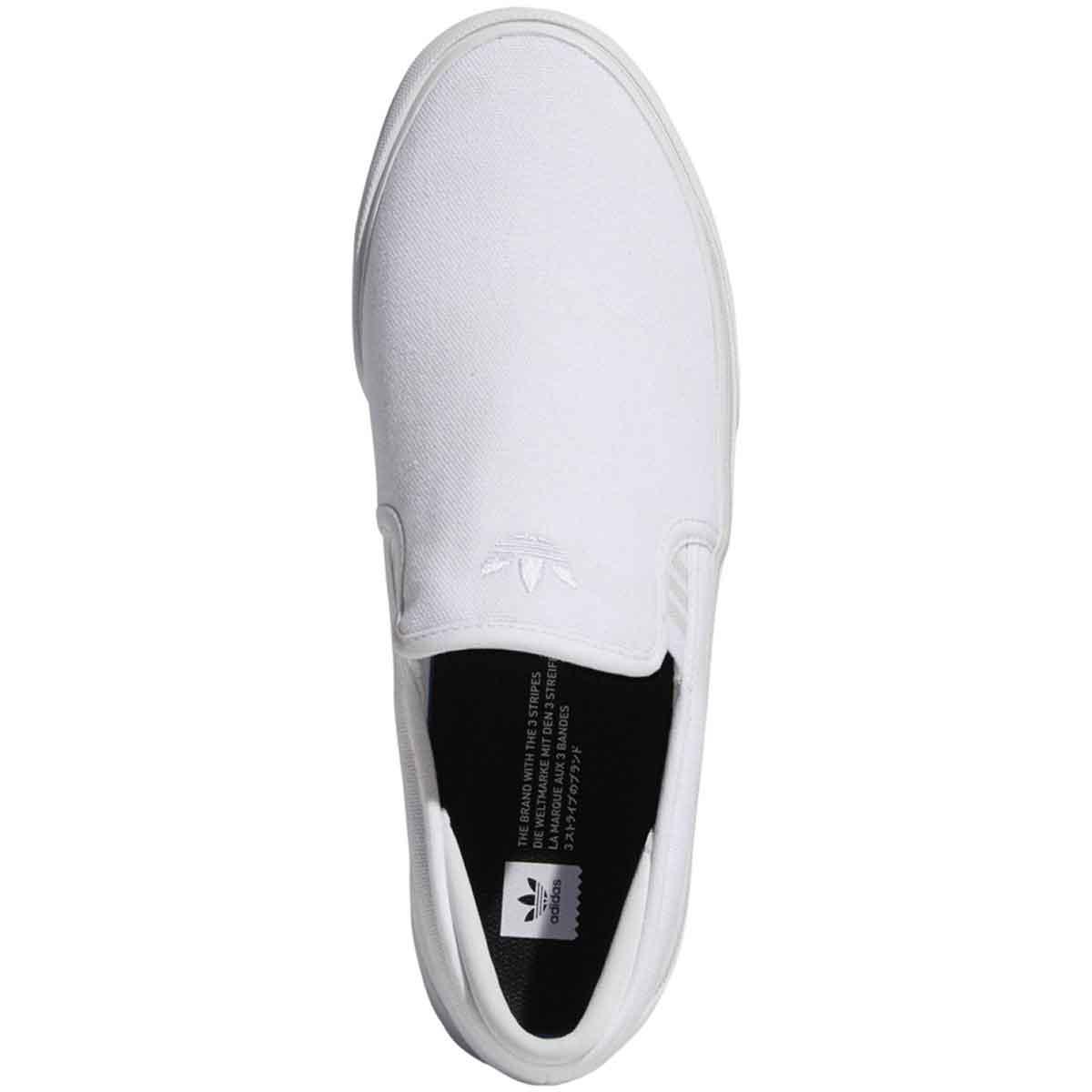 Adidas Sabalo Slip-on Skate Shoes, White/Grey/Black